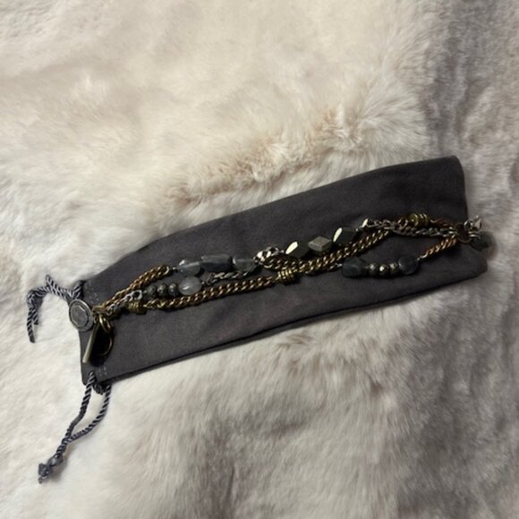 Silpada Two-Tone Metal & Stone Chain Bracelet - Picture 4 of 5